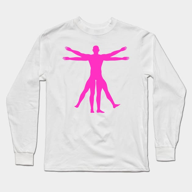 vitruvian man Long Sleeve T-Shirt by samzizou